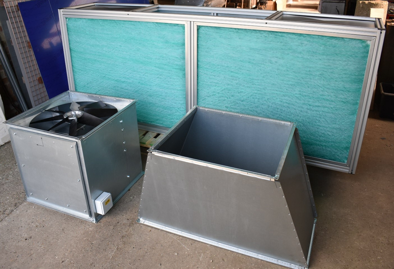 Spraybooth extraction chest for SMART repairs
