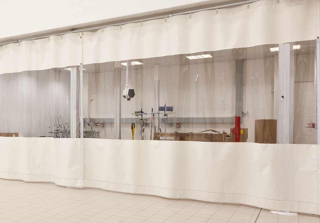 Made-to-measure industrial workshop curtains | Self assembly ...